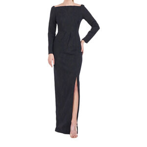 Kay Unger dress Jude Column gown dark midnight size 6